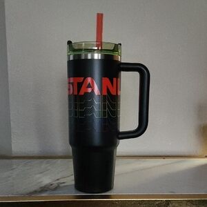 Stanley Reverb Black Quencher with Orange Straw